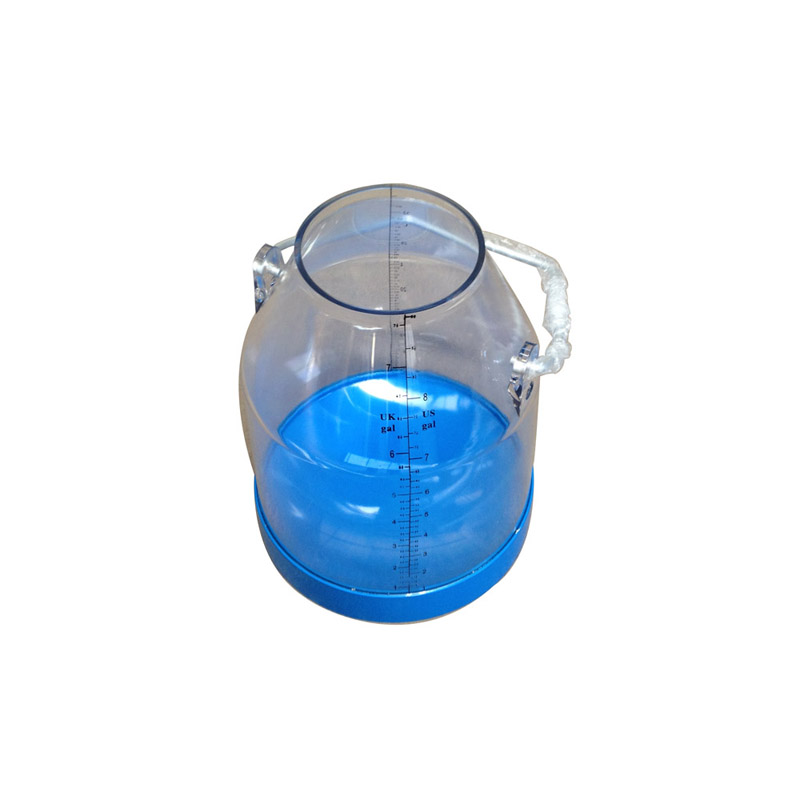 Transparent milking bucket for milking machine