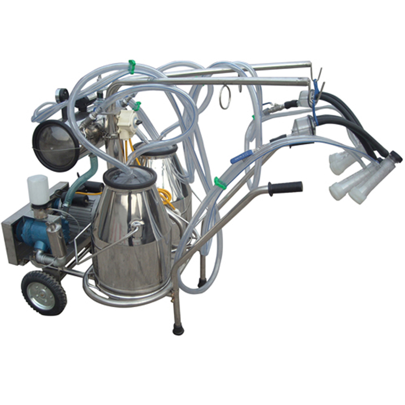 Vacuum pump double milking machine for goat