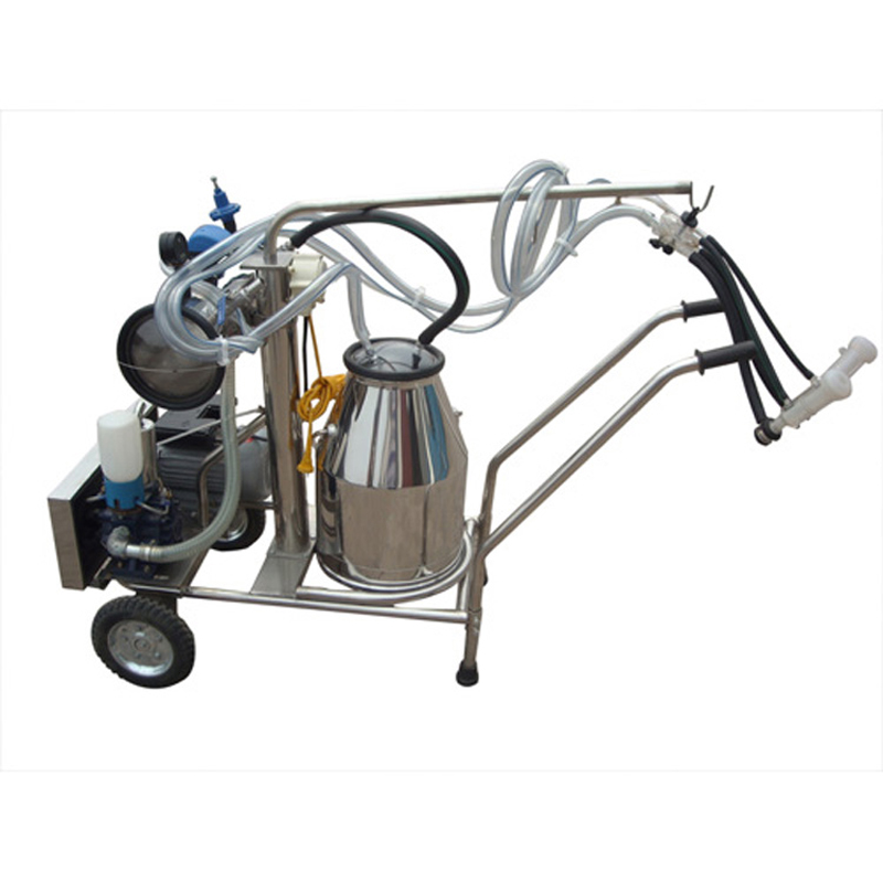Vacuum pump single bucket milking machine for goat